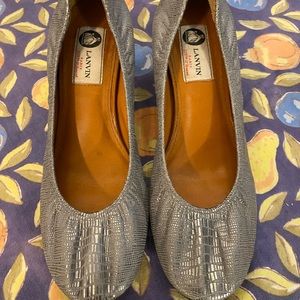 Lanvin silver heels